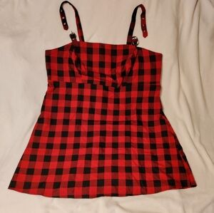 Hot Topic buffalo plaid jumper dress